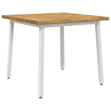 Vidaxl Jedilna miza z naravno robom 90 x 90 x 75 cm