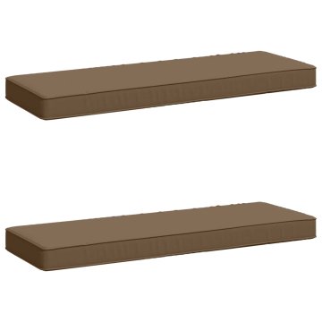 Vidaxl Blazine za klopi - 2 kosa VUGHT 2 kos 100% poliester Taupe