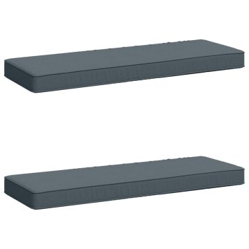 Vidaxl Blazine za klopi - 2 kosa VUGHT 2 kos 100% poliester Modra