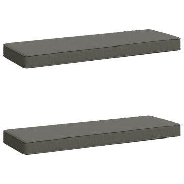 Vidaxl Blazine za klopi - 2 kosa VUGHT 2 kos 100% poliester Siva