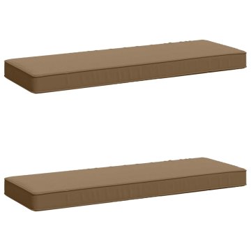 Vidaxl Blazine za klopi - 2 kosa VUGHT 2 kos 100% poliester Taupe