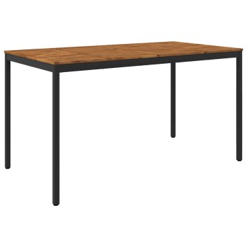 Vidaxl Vrtni Bar Miza NAARDEN Naravna in črna 196 x 100,5 x 105 cm