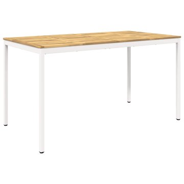 Vidaxl Vrtni Bar Miza NAARDEN Bela 196 x 100,5 x 105 cm