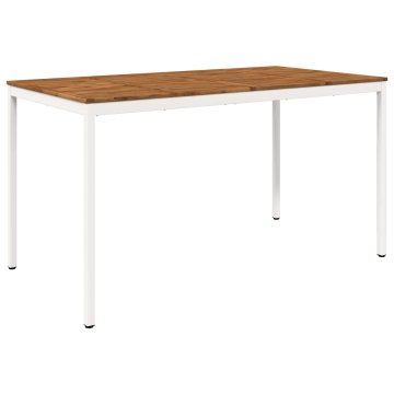 Vidaxl Vrtni Bar Miza NAARDEN Naravna in bela 196 x 100,5 x 105 cm
