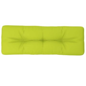 Vidaxl Blazina za kavč iz palet svetlo zelena 120x40x12 cm