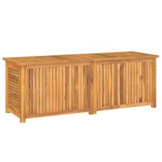 Vidaxl Vrtna škatla z vrečo 150x50x55 cm trdna tikovina
