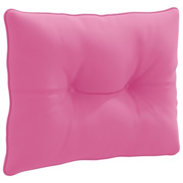 Vidaxl Hrbtna blazina PUTTEN 100% poliester Roza 60 x 40 x 10 cm