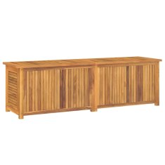 Vidaxl Vrtna škatla z vrečo 175x50x55 cm trdna tikovina