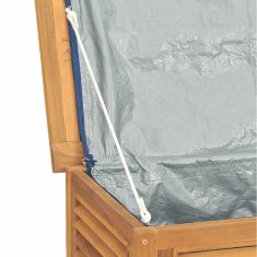 Vidaxl Vrtna škatla z vrečo 175x50x55 cm trdna tikovina