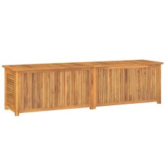 Vidaxl Vrtna škatla z vrečo 200x50x55 cm trdna tikovina
