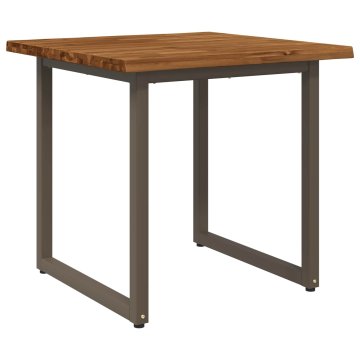 Vidaxl Jedilna miza z naravno robom 80 x 80 x 75 cm