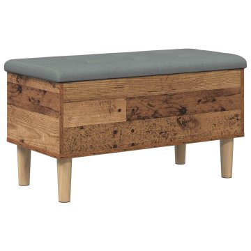 Vidaxl Shranjevalna klop s blazino Star les 82 x 42 x 46 cm