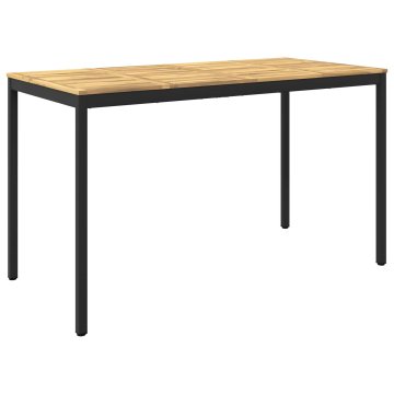 Vidaxl Vrtni Bar Miza NAARDEN Beljena in črna 180 x 88,5 x 105 cm