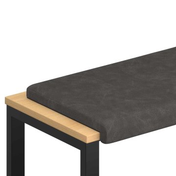Vidaxl Blazina za klop Umetno usnje Črna Globina 35 cm