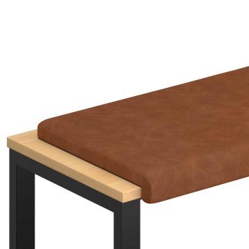 Vidaxl Blazina za klop Umetno usnje Rjava Globina 35 cm