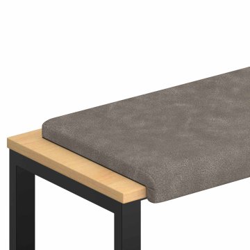 Vidaxl Blazina za klop Umetno usnje Siva Globina 35 cm