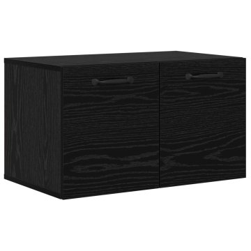 Vidaxl Omarica na steni 60 x 36,5 x 35 cm Inženirski les Črni hrast