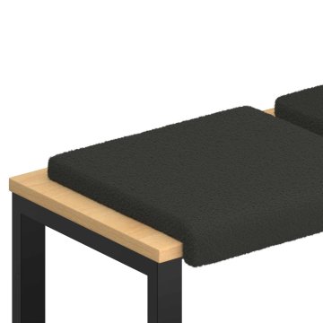 Vidaxl Blazina za klop 2 kos Sherpa tkanina Temno siva Globina 35 cm