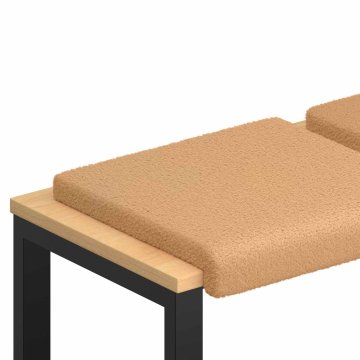 Vidaxl Blazina za klop 2 kos Sherpa tkanina Bež Globina 35 cm
