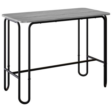 Vidaxl Jedilna miza 100 x 50 x 75 cm Inženirski les Siva Sonoma