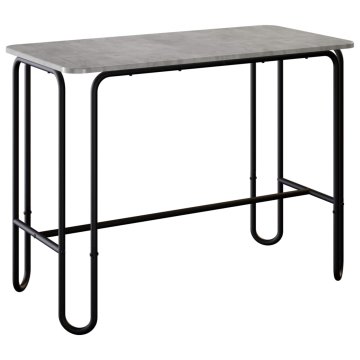 Vidaxl Jedilna miza 100 x 50 x 75 cm Inženirski les Betonsko siva