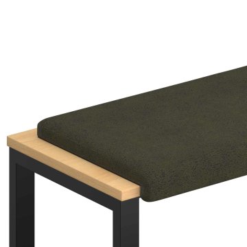 Vidaxl Blazina za klop Umetni velur Vojaška zelena Globina 35 cm