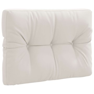 Vidaxl Blazina za palete VIANEN 100% poliester Bela 70 x 40 x 12 cm
