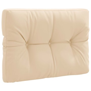 Vidaxl Blazina za palete VIANEN 100% poliester Krem 70 x 40 x 12 cm