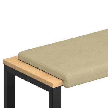 Vidaxl Blazina za klop korduroy Siva zelena Globina 35 cm
