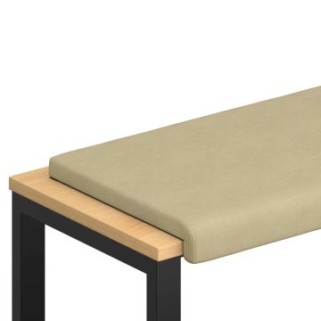 Vidaxl Blazina za klop korduroy Siva zelena Globina 35 cm