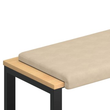 Vidaxl Blazina za klop Mikrovlakna Krem Globina 35 cm