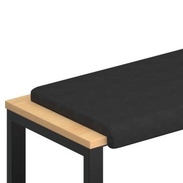 Vidaxl Blazina za klop Mikrovlakna Črna Globina 35 cm