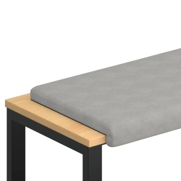 Vidaxl Blazina za klop Mikrovlakna Svetlo siva Globina 35 cm