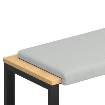 Vidaxl Blazina za klop Teksturni žamet Svetlo siva Globina 35 cm