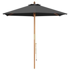 Vidaxl Vrtni dežnik Ø 270 x 248 cm Trdna Eukaliptusova Les Antracit