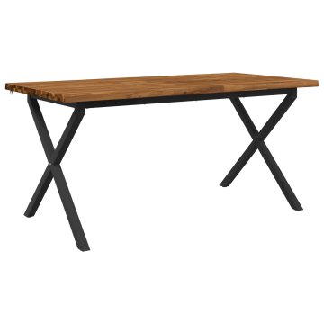 Vidaxl Jedilna miza z naravno robom 160 x 80 x 75 cm