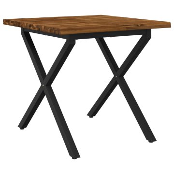 Vidaxl Jedilna miza z naravno robom 90 x 90 x 75 cm