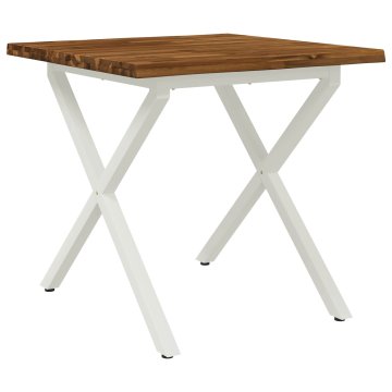 Vidaxl Jedilna miza z naravno robom 70 x 70 x 75 cm