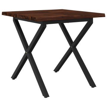Vidaxl Jedilna miza z naravno robom 60 x 55 x 75 cm