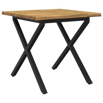 Vidaxl Jedilna miza z naravno robom 90 x 90 x 75 cm
