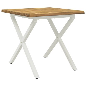 Vidaxl Jedilna miza z naravno robom 70 x 70 x 75 cm