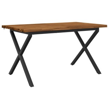 Vidaxl Jedilna miza z naravno robom 140 x 70 x 75 cm