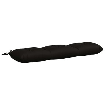 Vidaxl Blazina za klop VIANEN 100% poliester Črna 130 x 30 x 12 cm