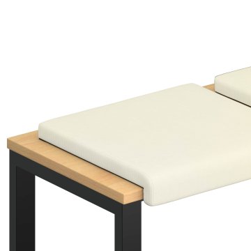 Vidaxl Blazina za klop 2 kos korduroy Krem Globina 35 cm