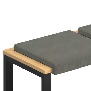 Vidaxl Blazina za klop 2 kos korduroy Svetlo siva Globina 35 cm