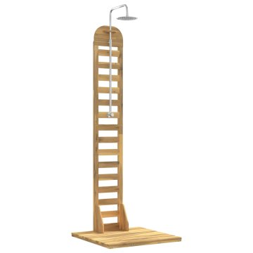 Vidaxl Zunanji tuš 225 cm Trdna akacijeva les in nerjavna stole
