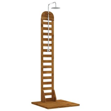 Vidaxl Zunanji tuš 225 cm Trdna akacijeva les in nerjavna stole