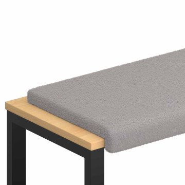 Vidaxl Blazina za klop Sherpa tkanina Svetlo siva Globina 35 cm