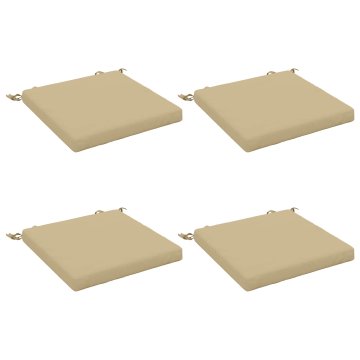Vidaxl Sedežne blazine SOEST 4 kos 100% poliester Bež 40 x 40 x 5 cm