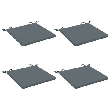 Vidaxl Sedežne blazine SOEST 4 kos 100% poliester Modra 45 x 45 x 3 cm